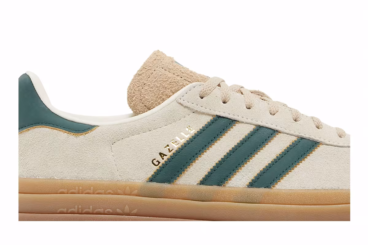 adidas Women's Gazelle Bold Cream Collegiate Green, view 3