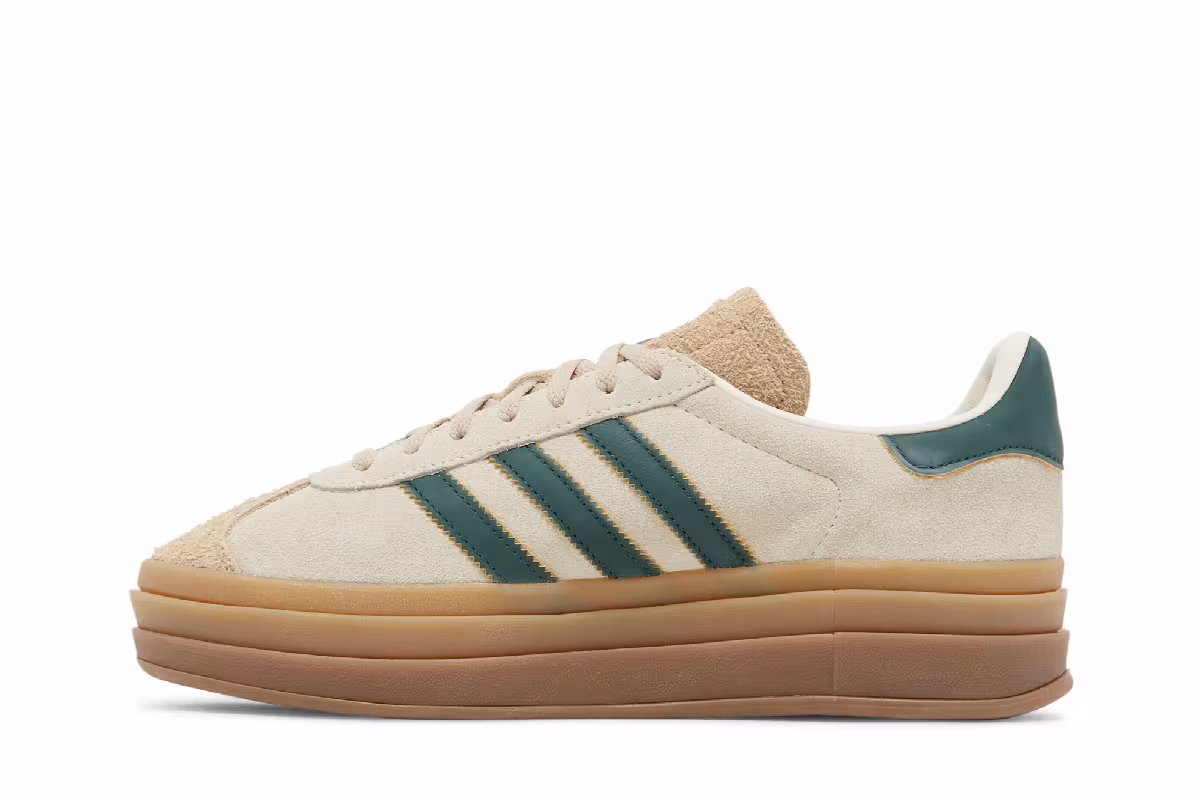 adidas Women's Gazelle Bold Cream Collegiate Green, view 4