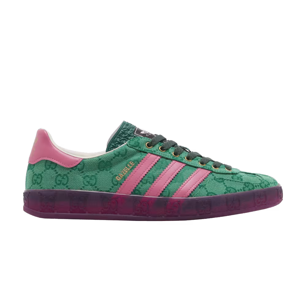 Gucci x adidas Women's Gazelle Green GG Monogram