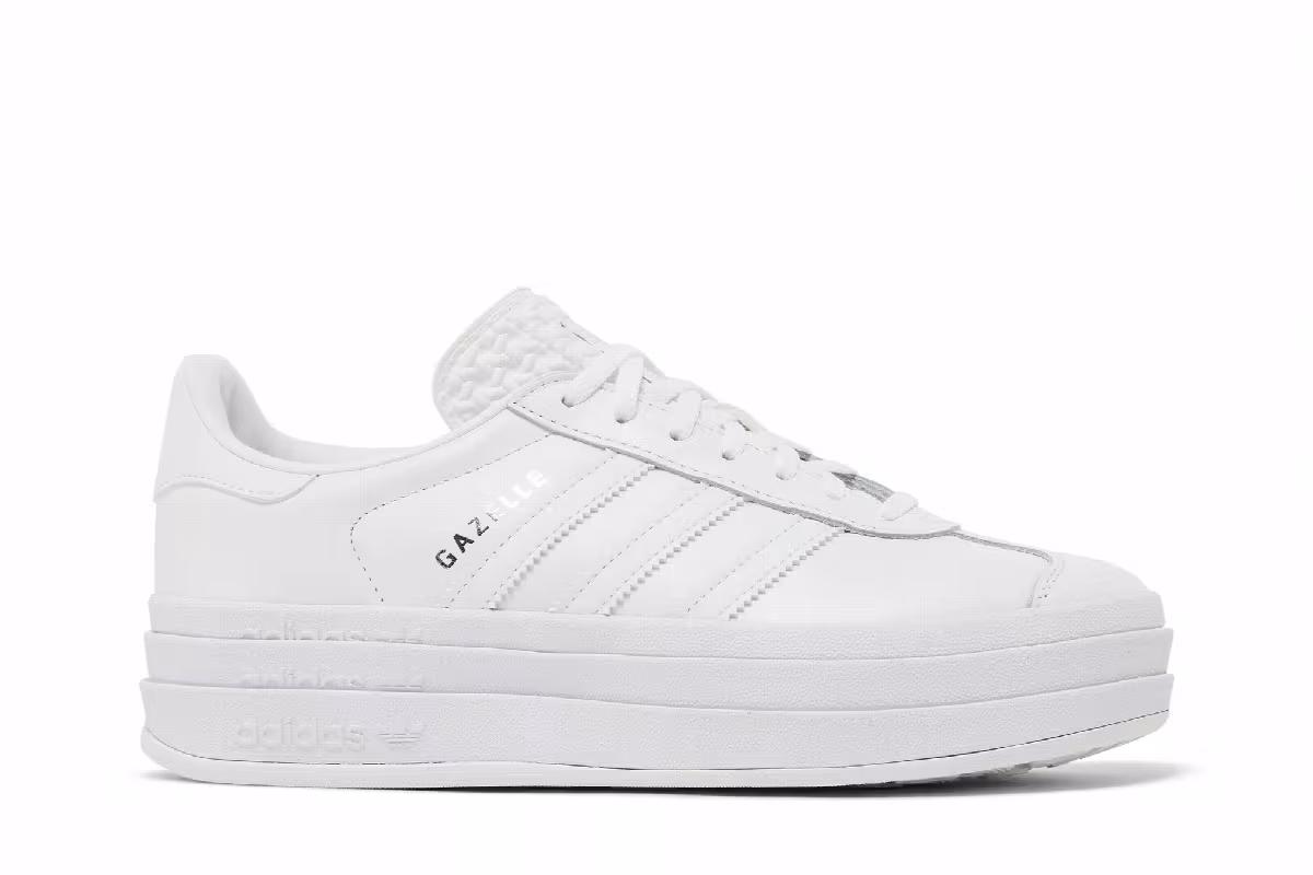 adidas Women's Gazelle Bold Triple White, view 2