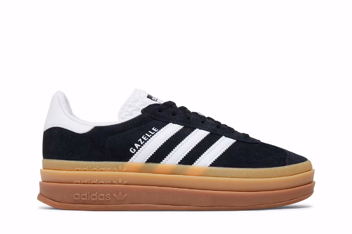 adidas Women's Gazelle Bold Black Gum, view 2