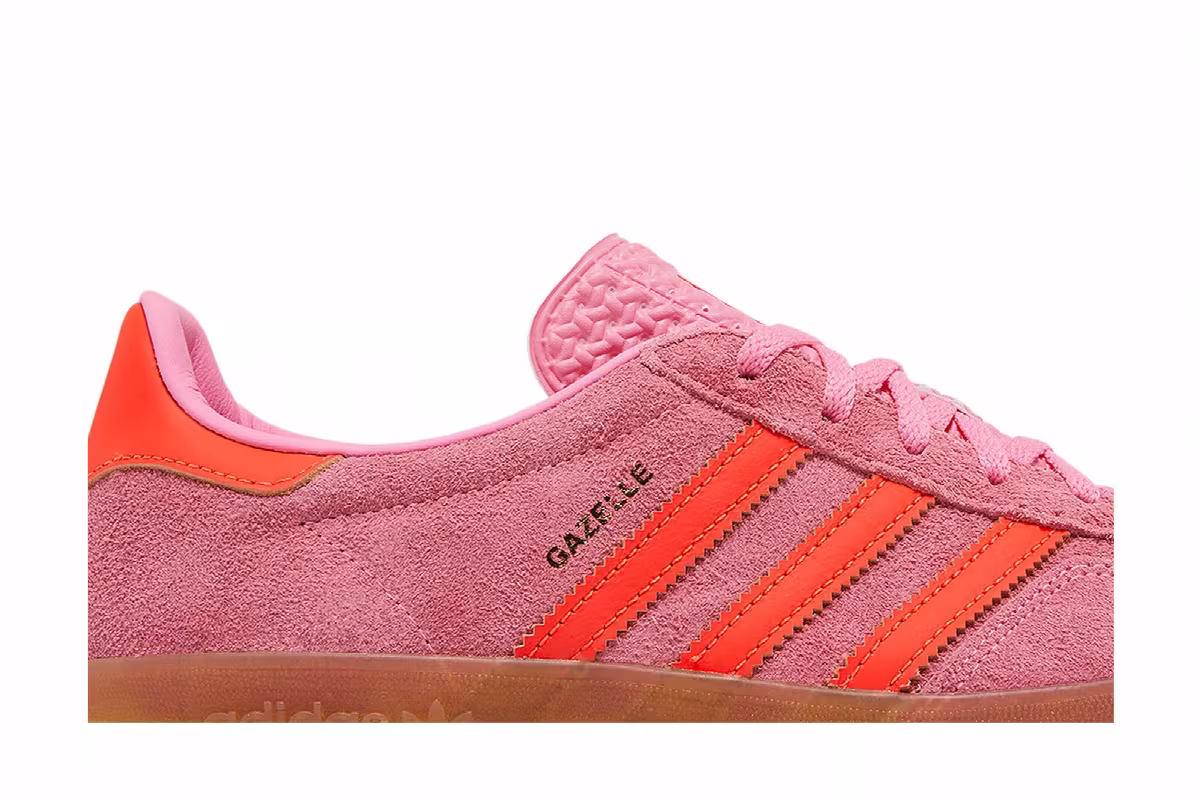 adidas Women's Gazelle Indoor Beam Pink Solar Red, view 3