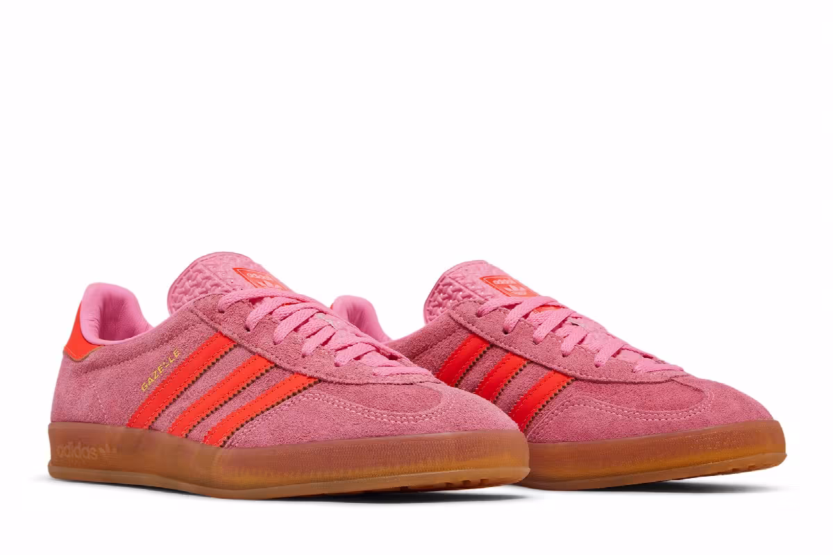 adidas Women's Gazelle Indoor Beam Pink Solar Red, view 9