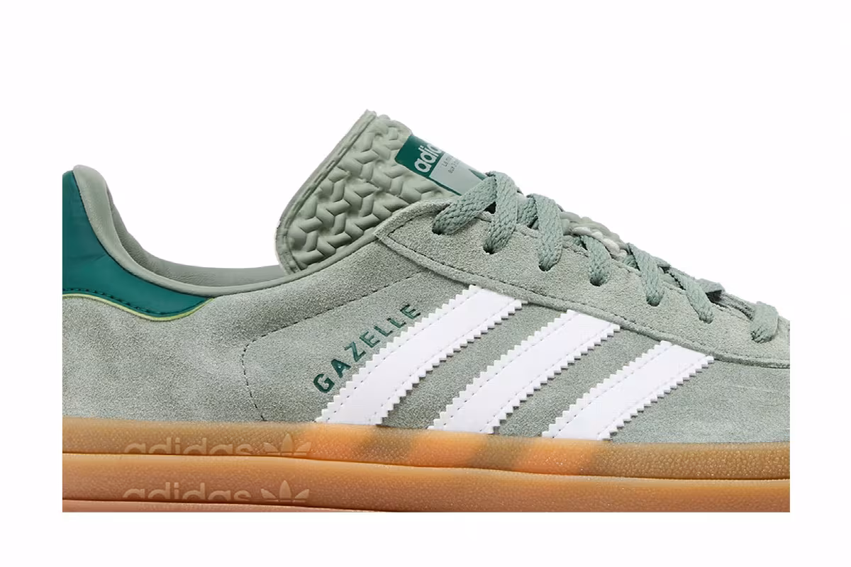 adidas Women's Gazelle Bold Silver Green Gum, view 3