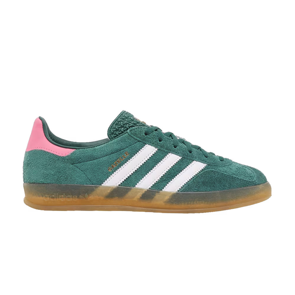 adidas Women's Gazelle Indoor Collegiate Green Pink