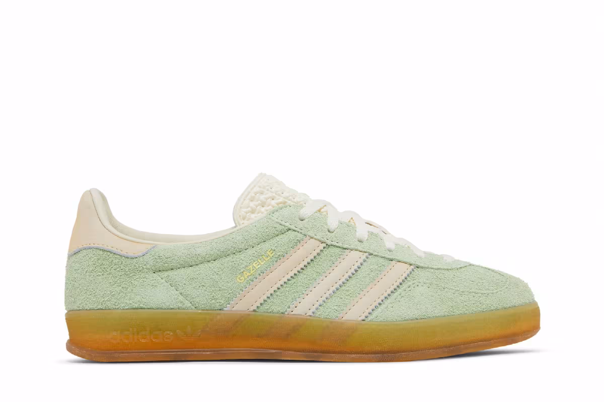 adidas Women's Gazelle Indoor Green Spark, view 2