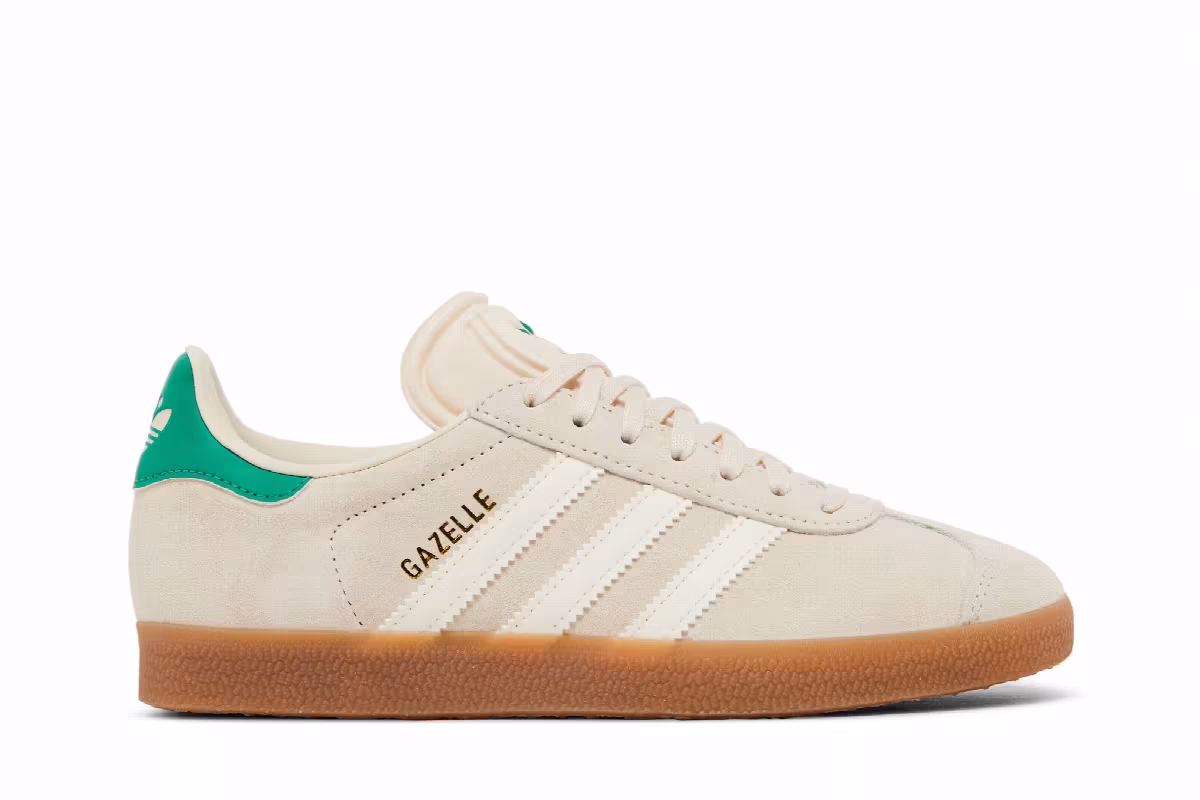 adidas Women's Gazelle Wonder White Green, view 2