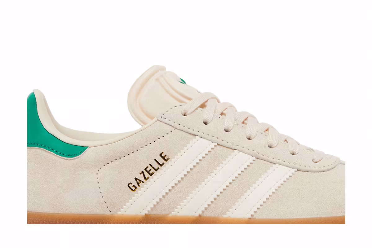 adidas Women's Gazelle Wonder White Green, view 3