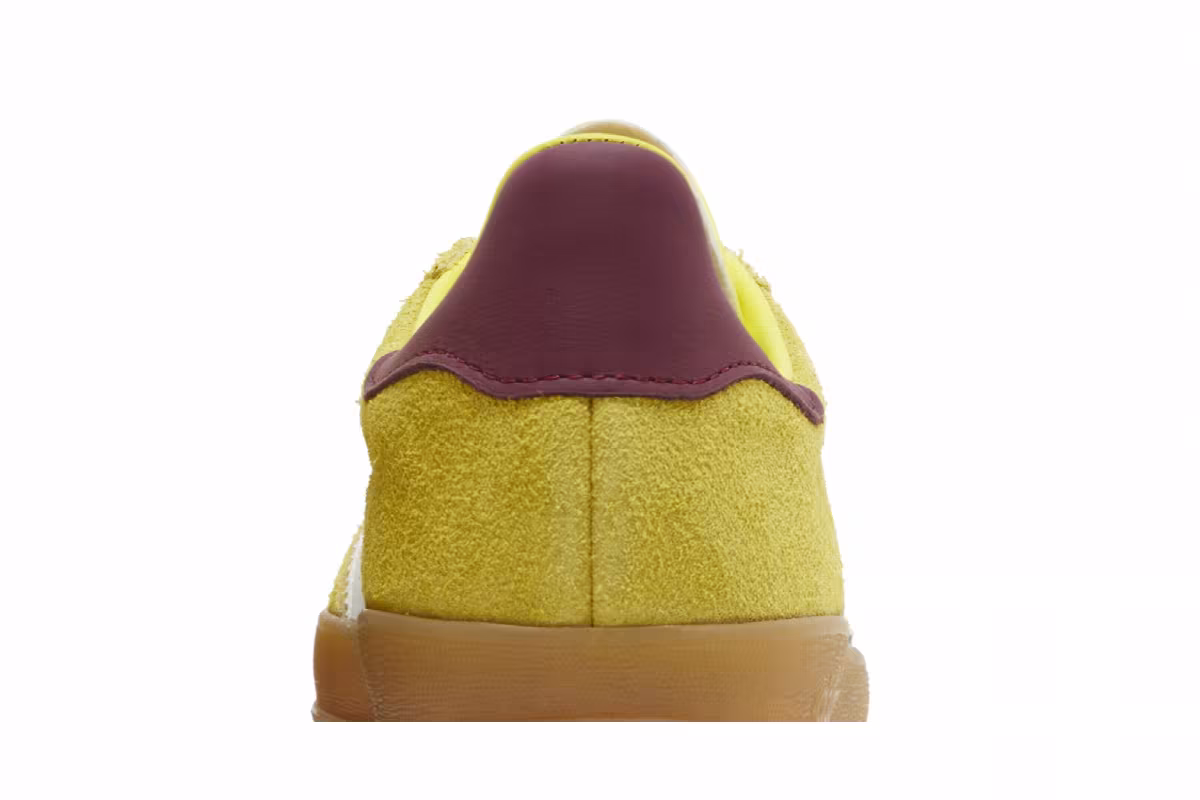 adidas Women's Gazelle Indoor Bright Yellow Burgundy, view 8