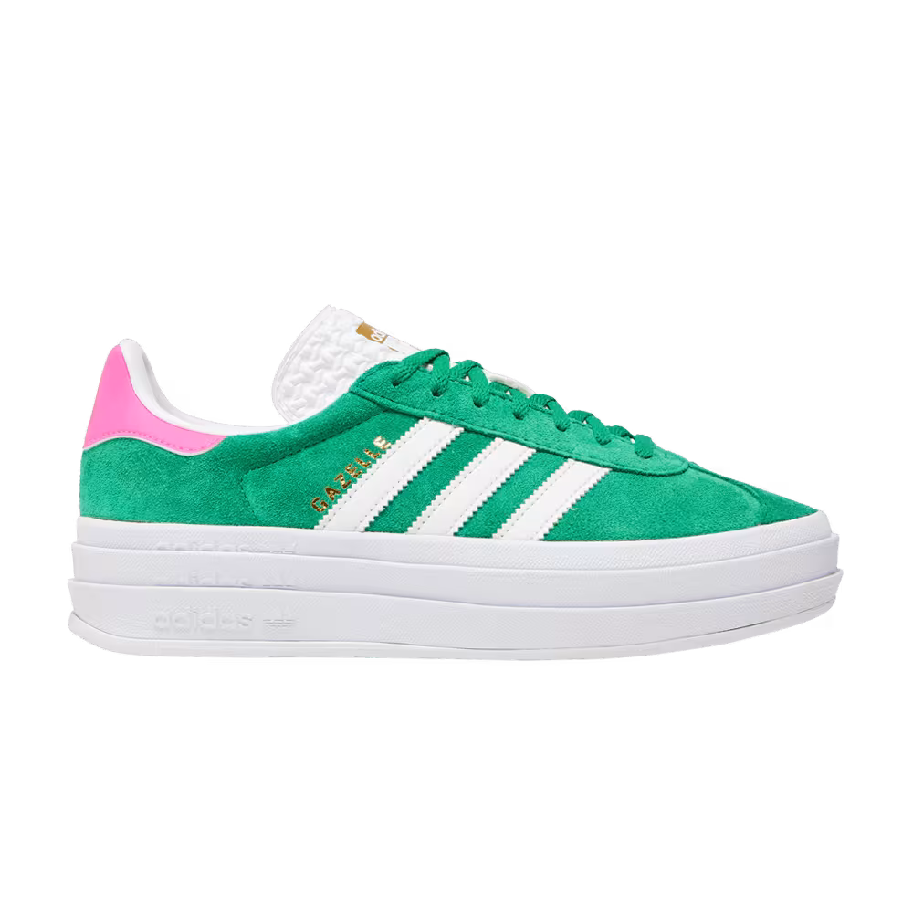 adidas Women's Gazelle Bold Green Lucid Pink