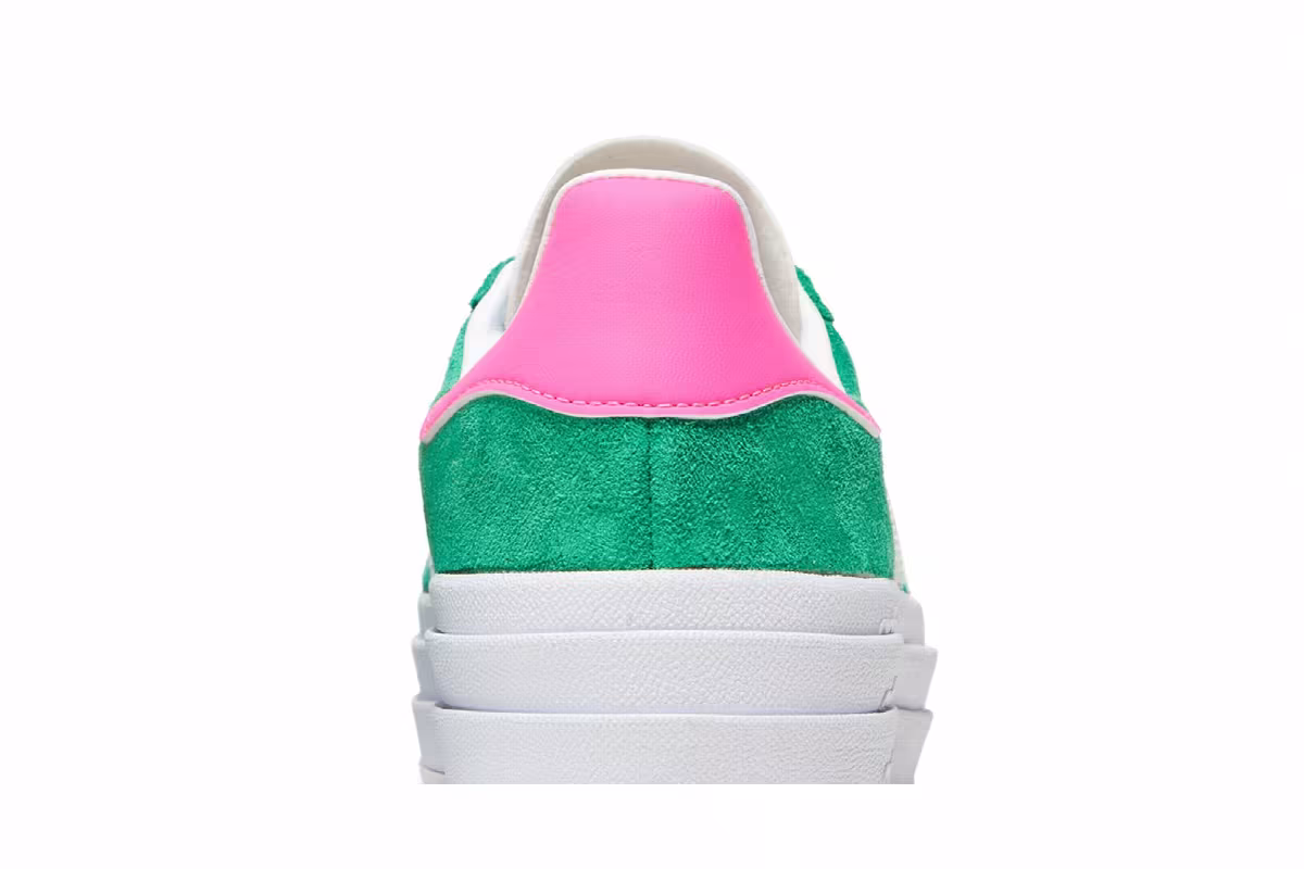 adidas Women's Gazelle Bold Green Lucid Pink, view 8