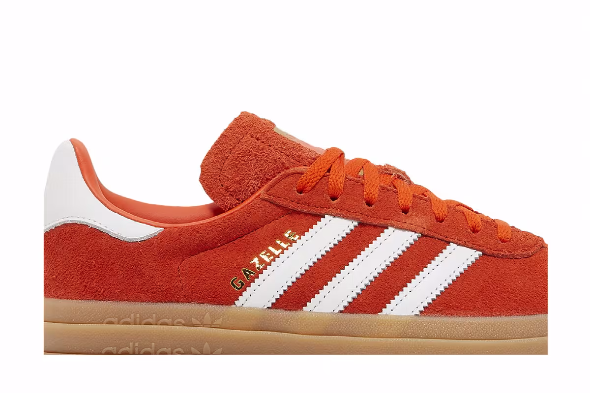 adidas Women's Gazelle Bold Collegiate Orange Gum, view 3