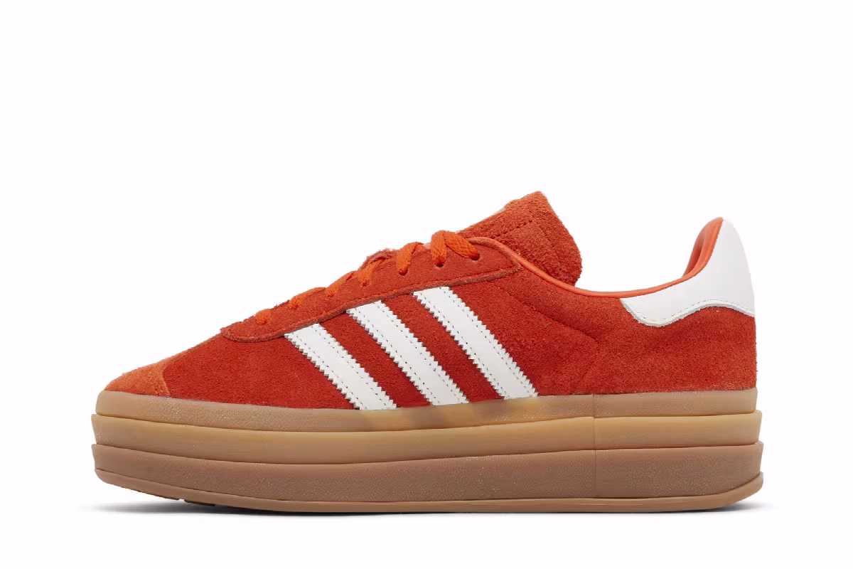 adidas Women's Gazelle Bold Collegiate Orange Gum, view 4