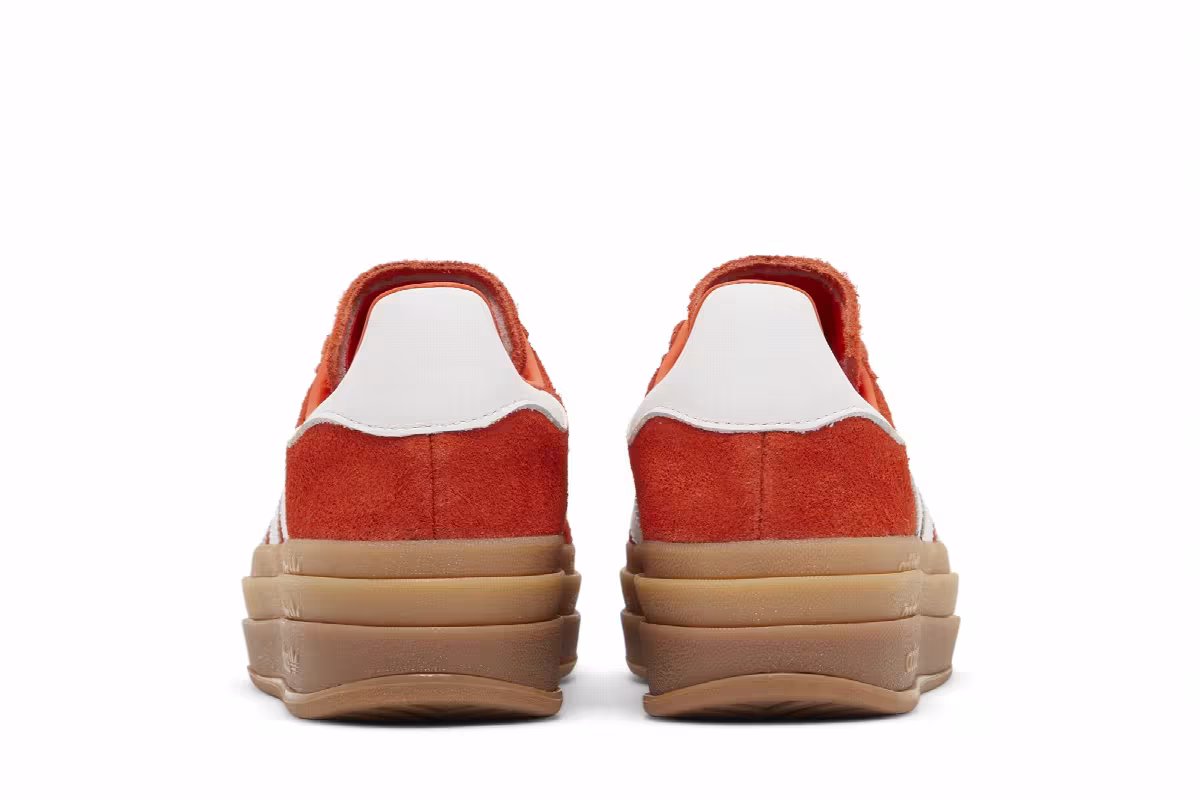 adidas Women's Gazelle Bold Collegiate Orange Gum, view 7