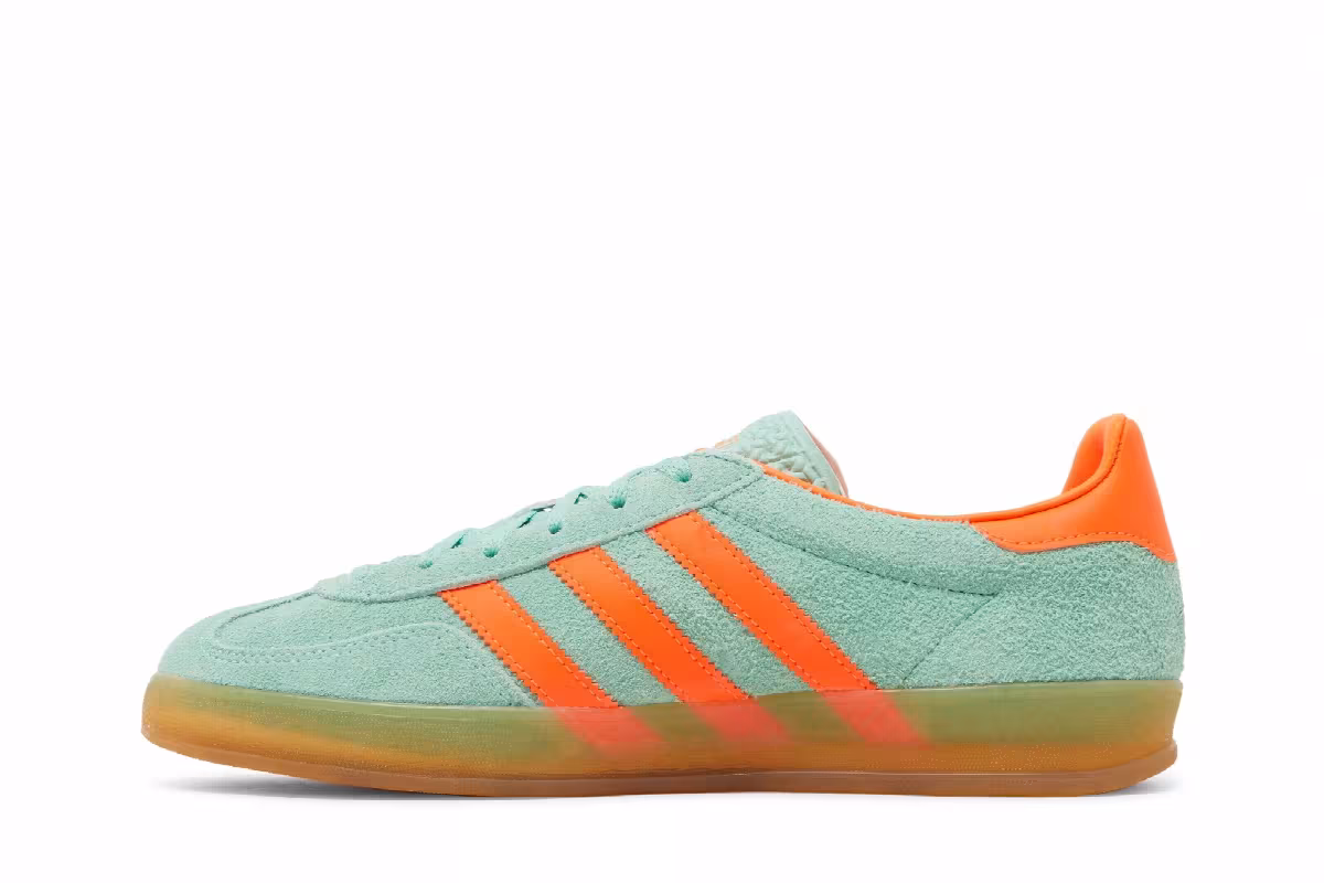 adidas Women's Gazelle Indoor Pulse Mint Solar Orange, view 4