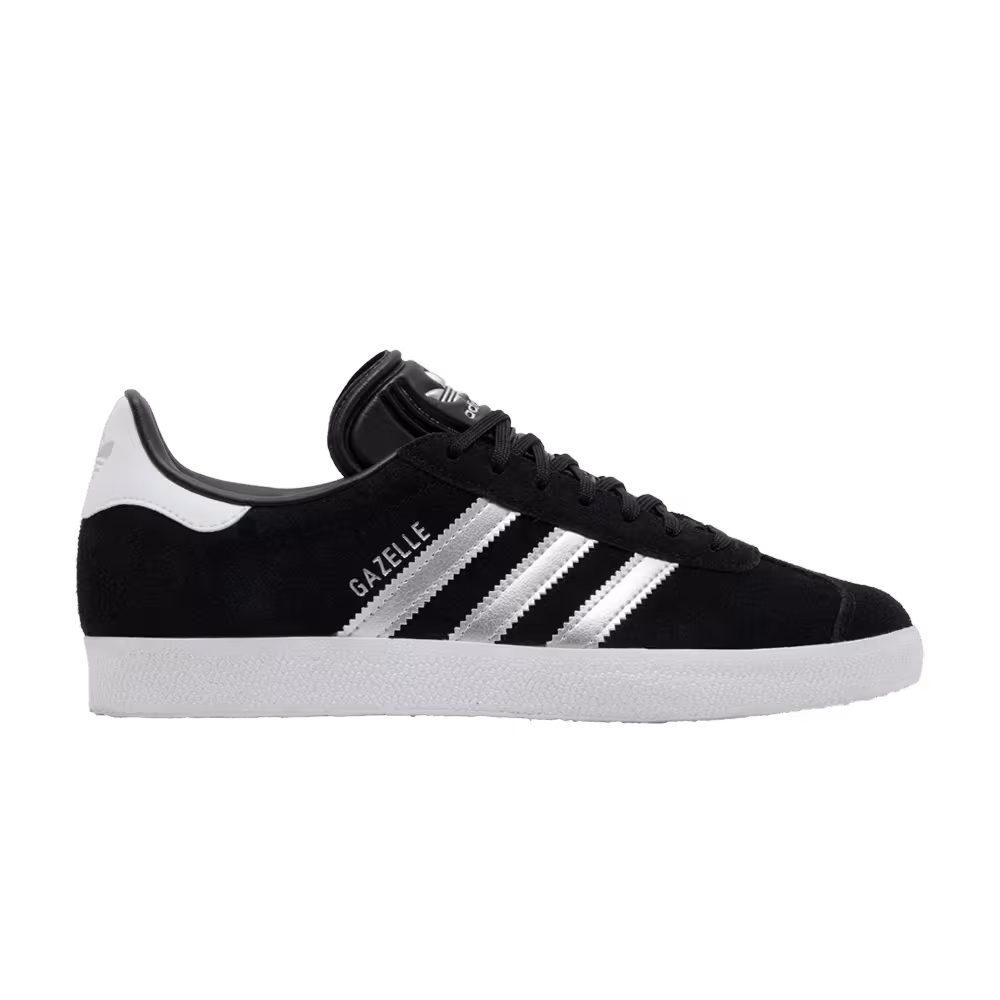 adidas Women's Gazelle Black Silver Metallic