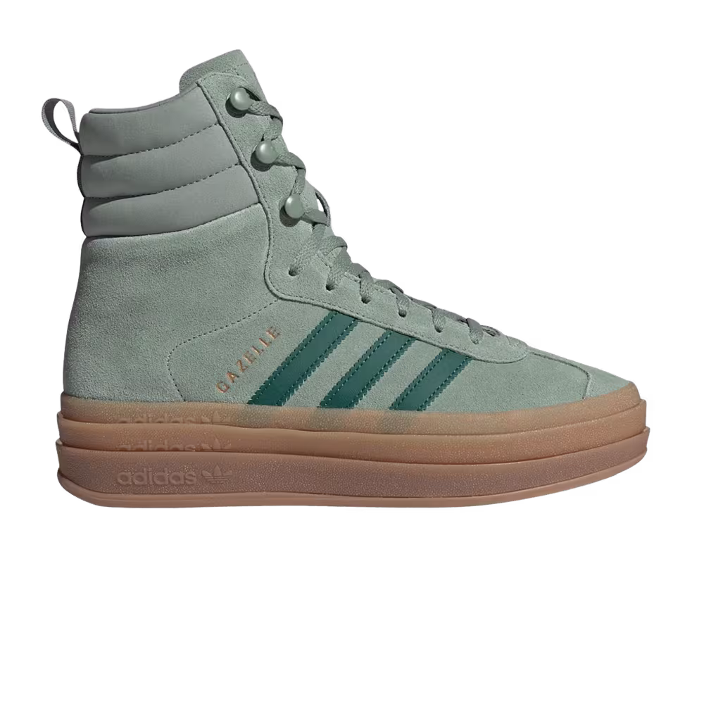 Adidas Women's Gazelle Boot Silver Green Gum