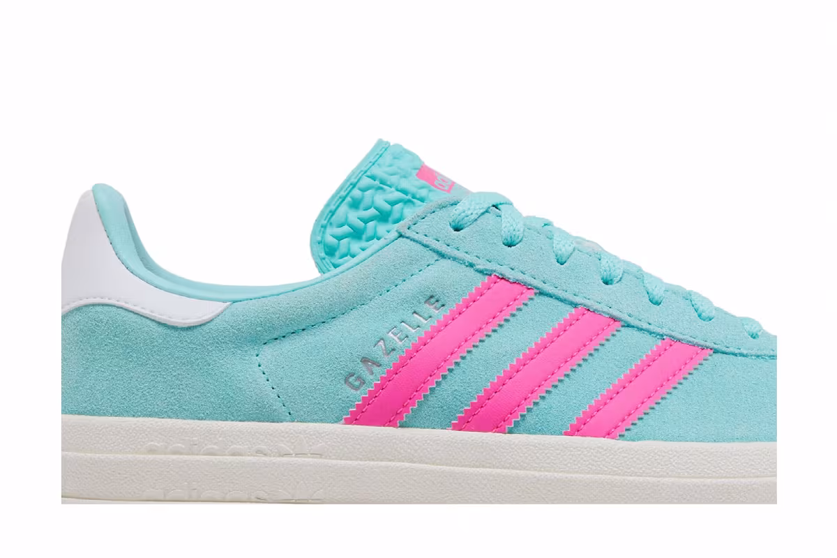 adidas Women's Gazelle Bold Flash Aqua Lucid Pink, view 3