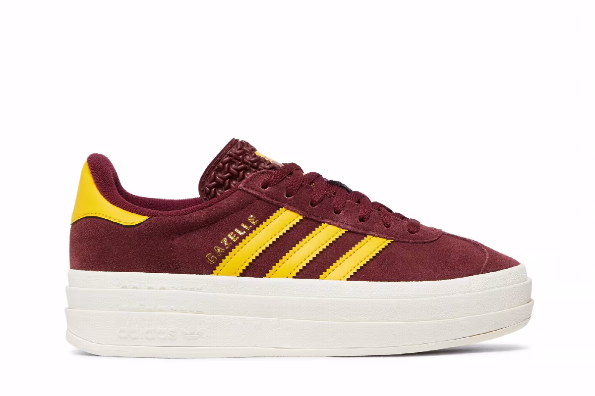 adidas Women's Gazelle Bold Shadow Red Gold, view 2