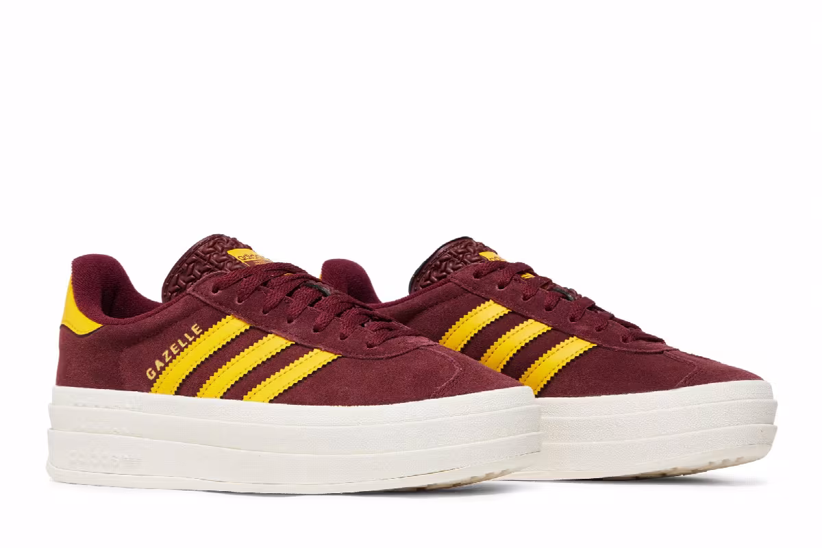 adidas Women's Gazelle Bold Shadow Red Gold, view 9