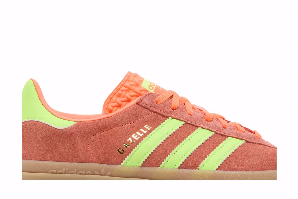 adidas Women's Gazelle Bold Solar Orange Green, view 3