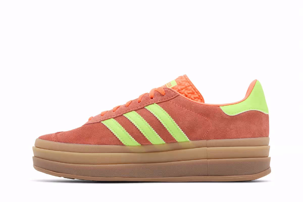adidas Women's Gazelle Bold Solar Orange Green, view 4