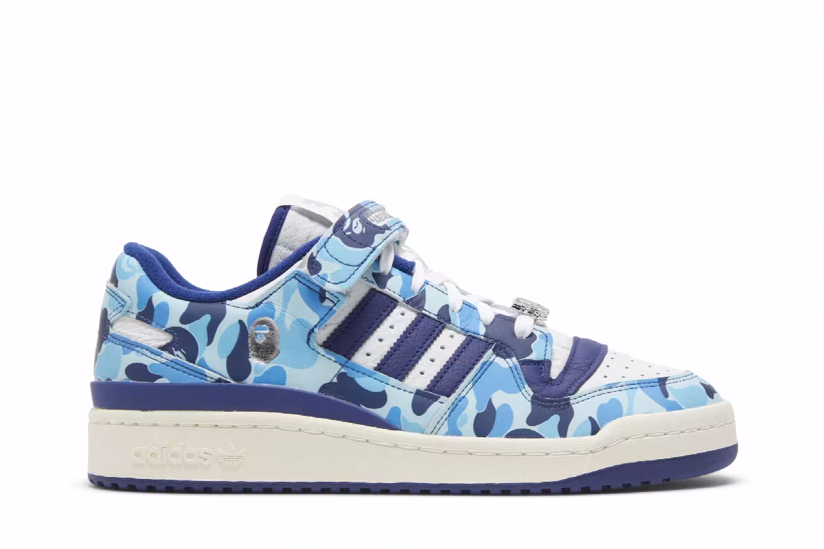 BAPE x adidas Forum Low 84 30th Anniversary - Blue, view 2