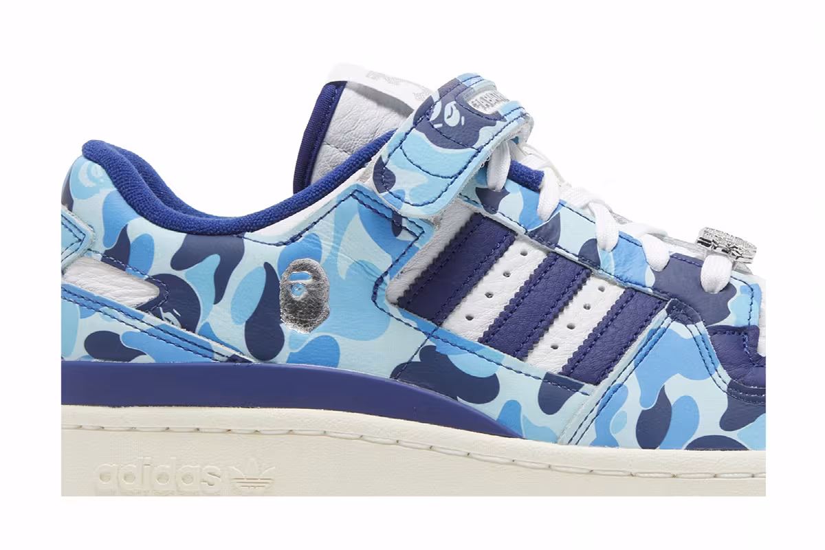 BAPE x adidas Forum Low 84 30th Anniversary - Blue, view 3
