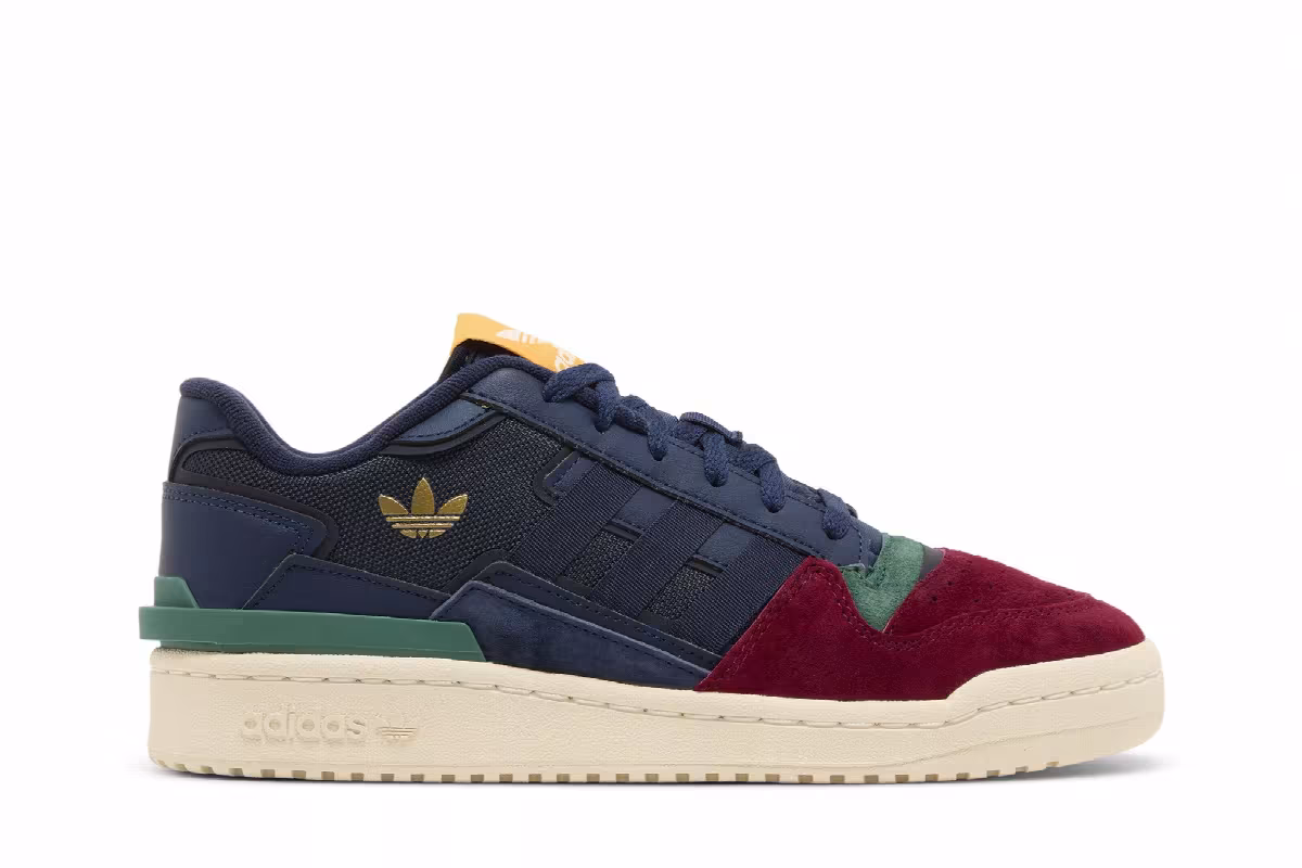 Adidas Forum Exhibit Low 2.0 Navy Burgundy Green, view 2