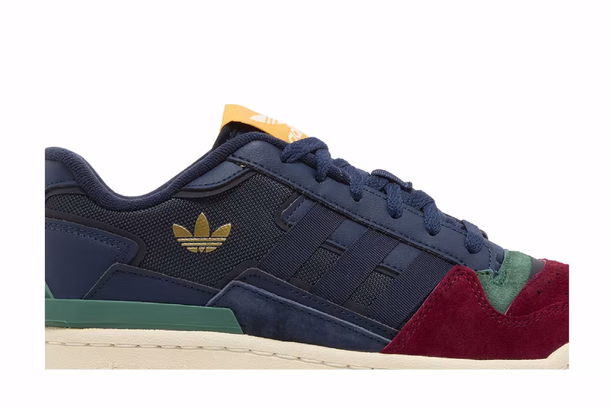 Adidas Forum Exhibit Low 2.0 Navy Burgundy Green, view 3