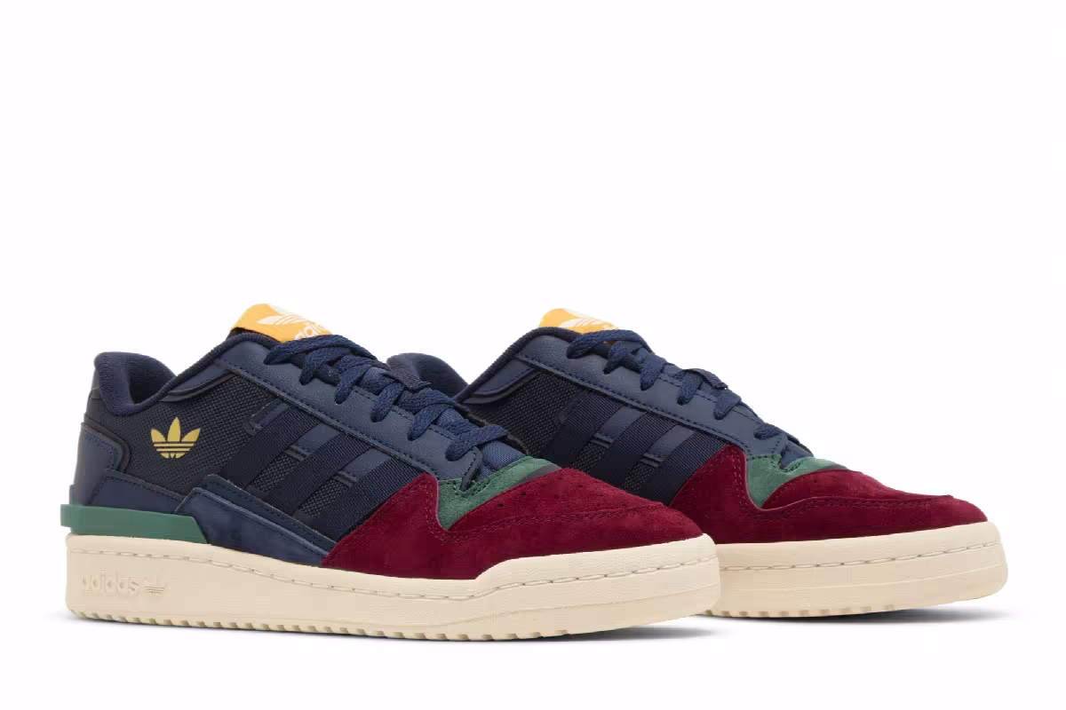 Adidas Forum Exhibit Low 2.0 Navy Burgundy Green, view 9