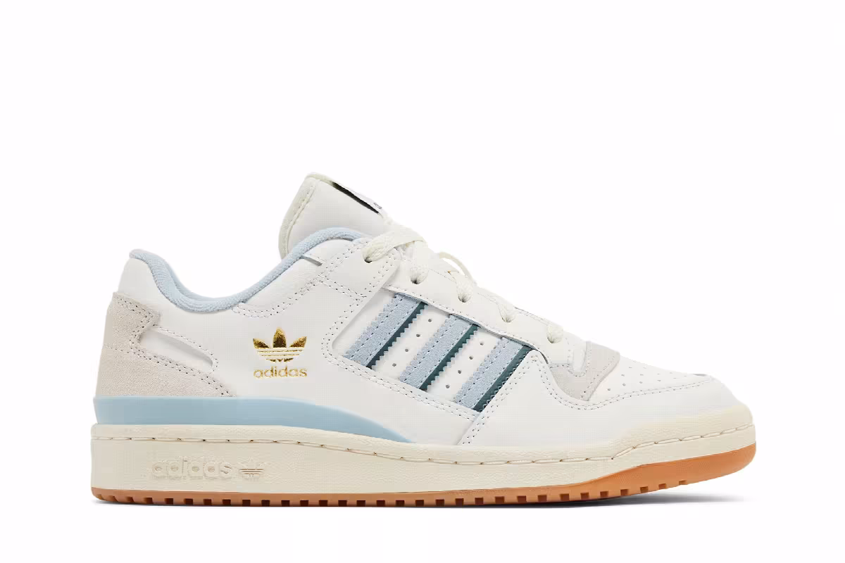 adidas Women's Forum Low CL White Wonder Blue, view 2