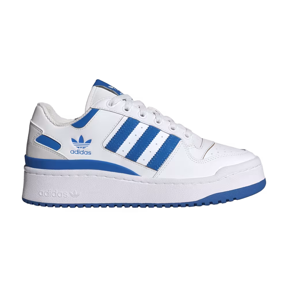 adidas Women's Forum Bold Stripes White Blue Bird