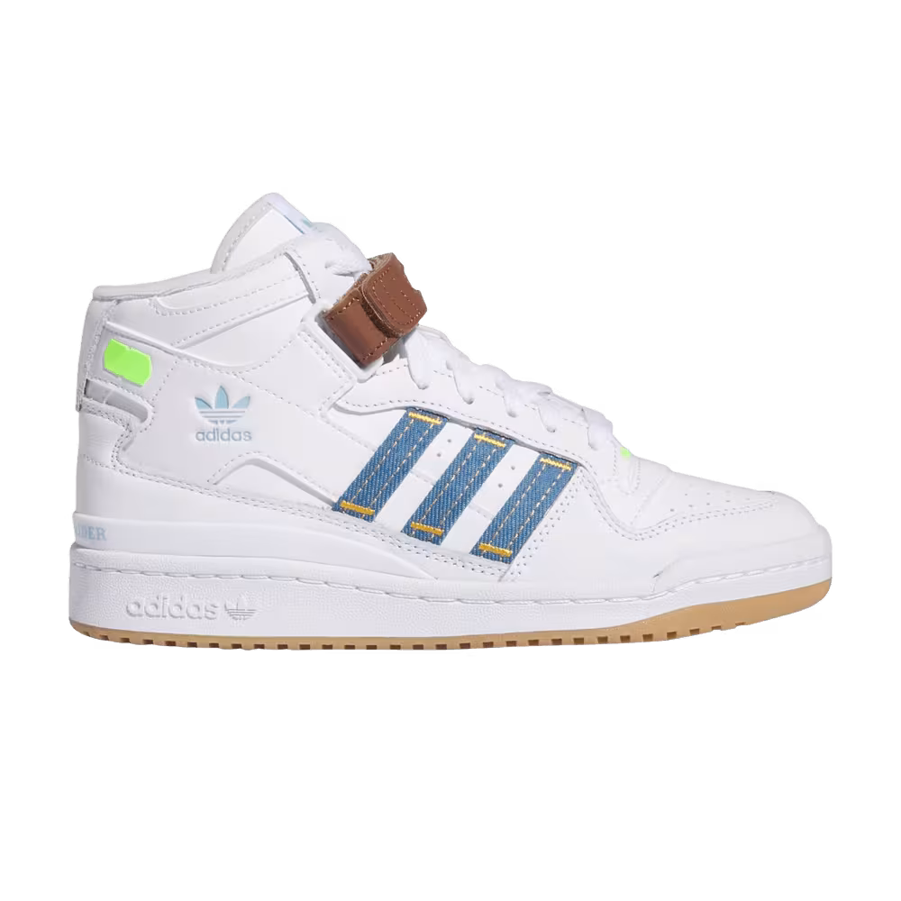 KSENIASCHNAIDER x adidas Women's Forum Mid White Denim