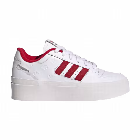Adidas Wmns Forum Bonega 'Allover Debossed Trefoils - White Scarlet'