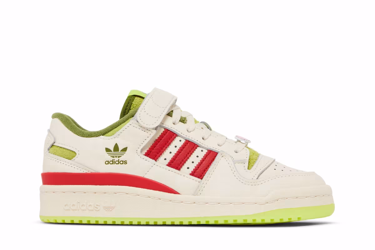 Dr. Seuss x adidas Forum Low J The Grinch - Cream White, view 2