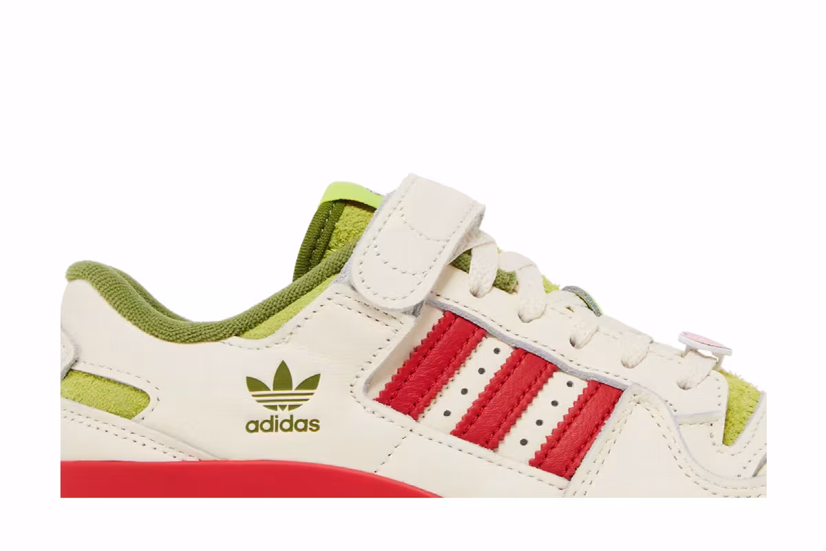 Dr. Seuss x adidas Forum Low J The Grinch - Cream White, view 3