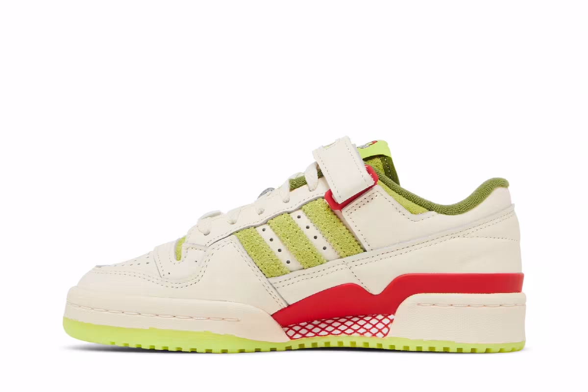 Dr. Seuss x adidas Forum Low J The Grinch - Cream White, view 4
