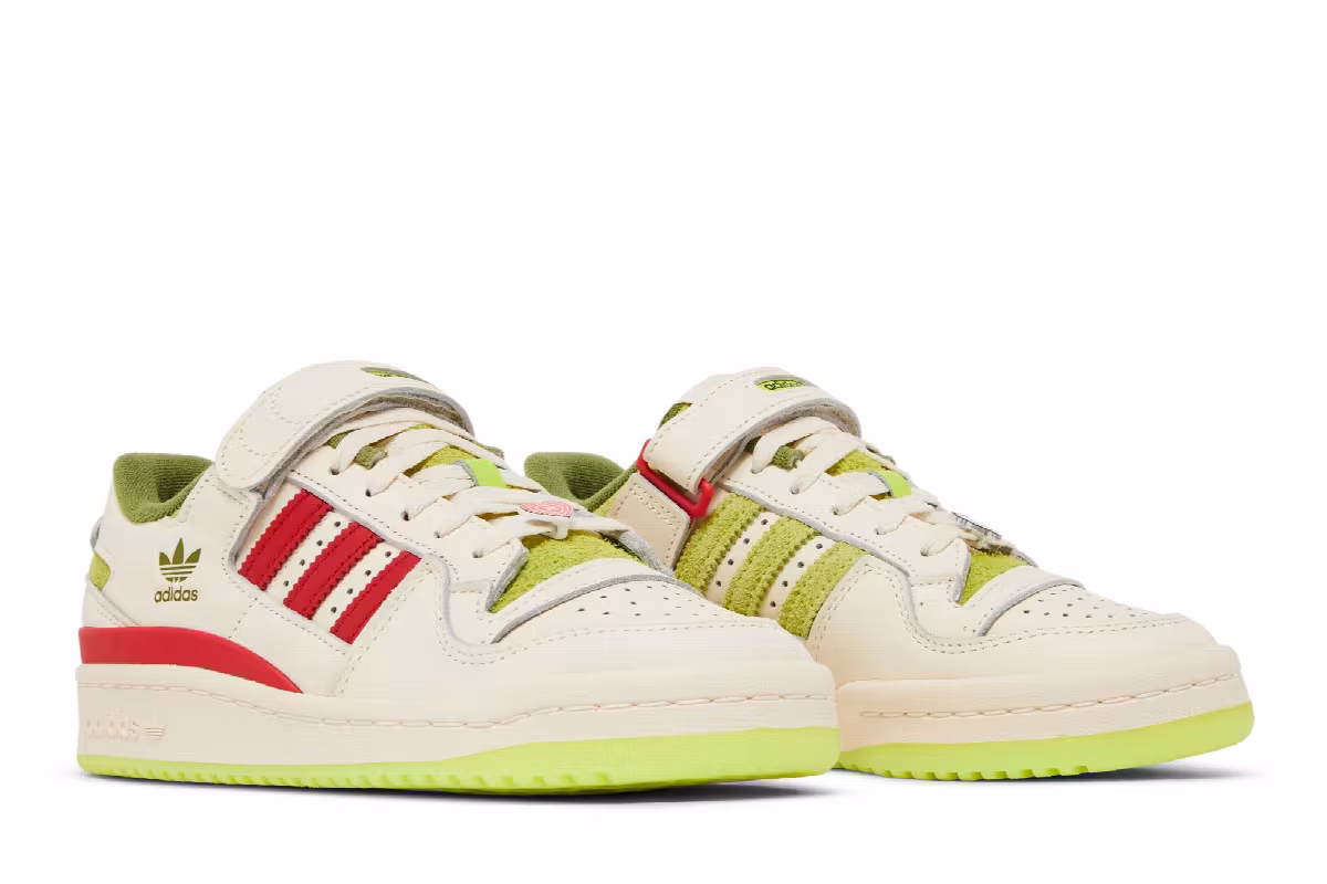 Dr. Seuss x adidas Forum Low J The Grinch - Cream White, view 9
