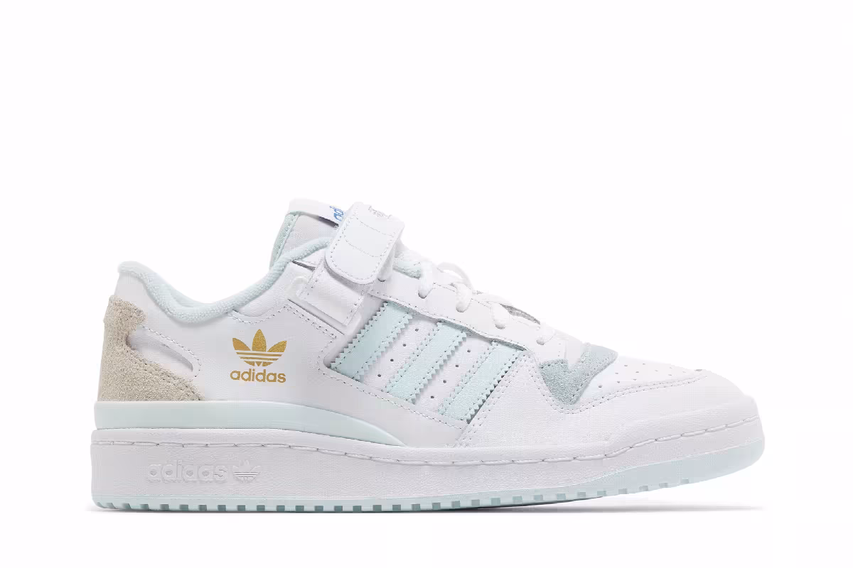 Adidas Forum Low Big Kid White Almost Blue, view 2