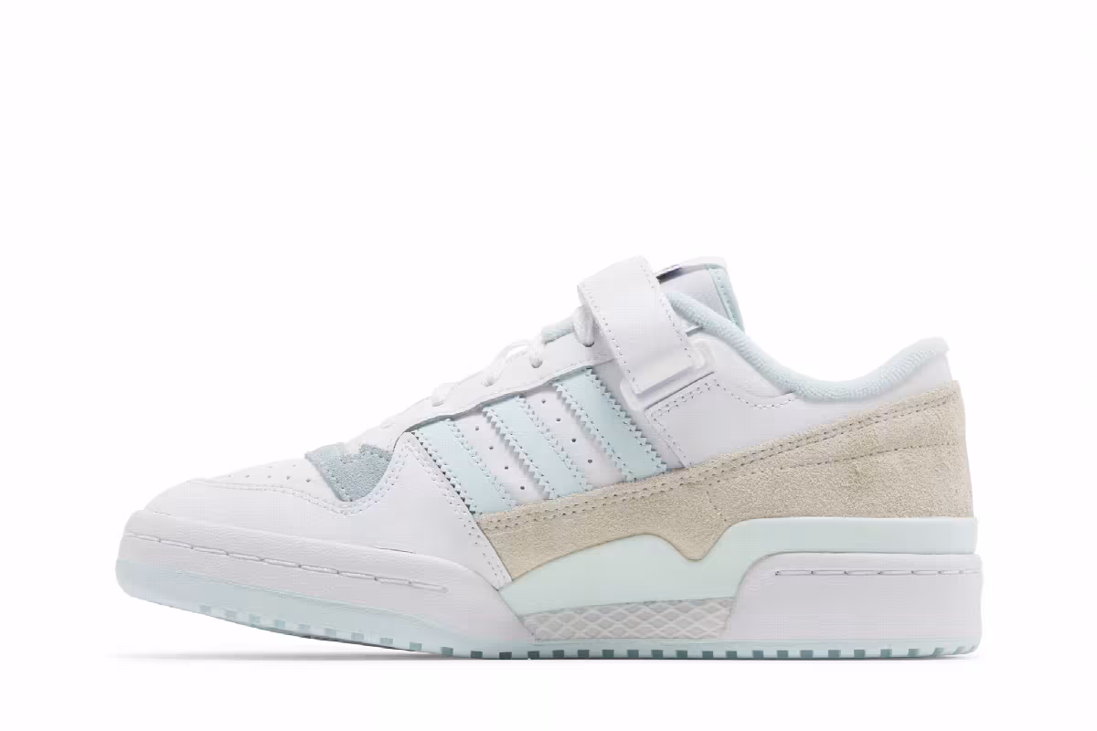 Adidas Forum Low Big Kid White Almost Blue, view 4