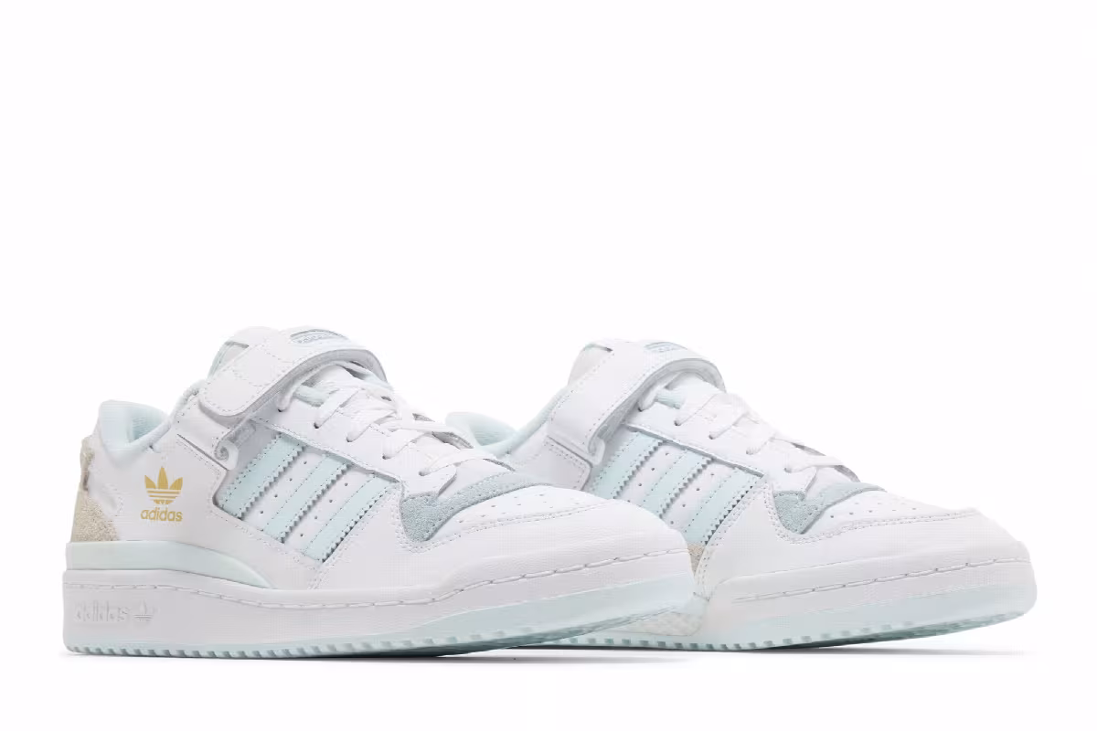Adidas Forum Low Big Kid White Almost Blue, view 9