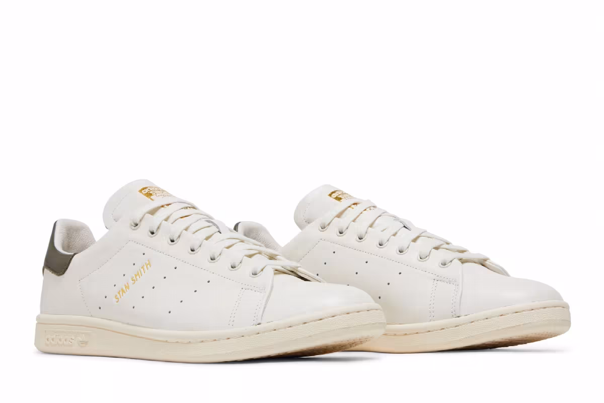 adidas Stan Smith Lux Off White Olive, view 9