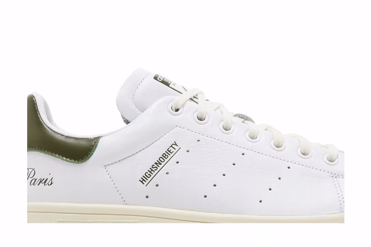 Highsnobiety x adidas Stan Smith Not In Paris - White Green, view 3