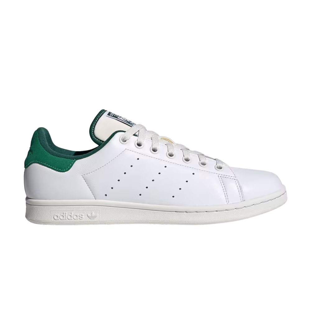 Adidas Stan Smith White Green Suede Heel