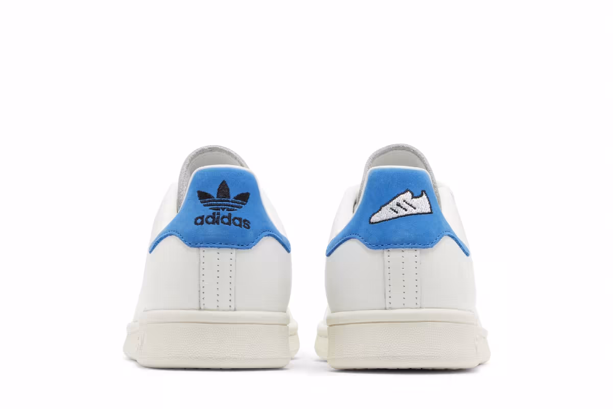adidas Women's Stan Smith White Blue Bird, view 7