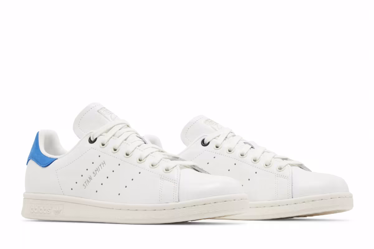 adidas Women's Stan Smith White Blue Bird, view 9