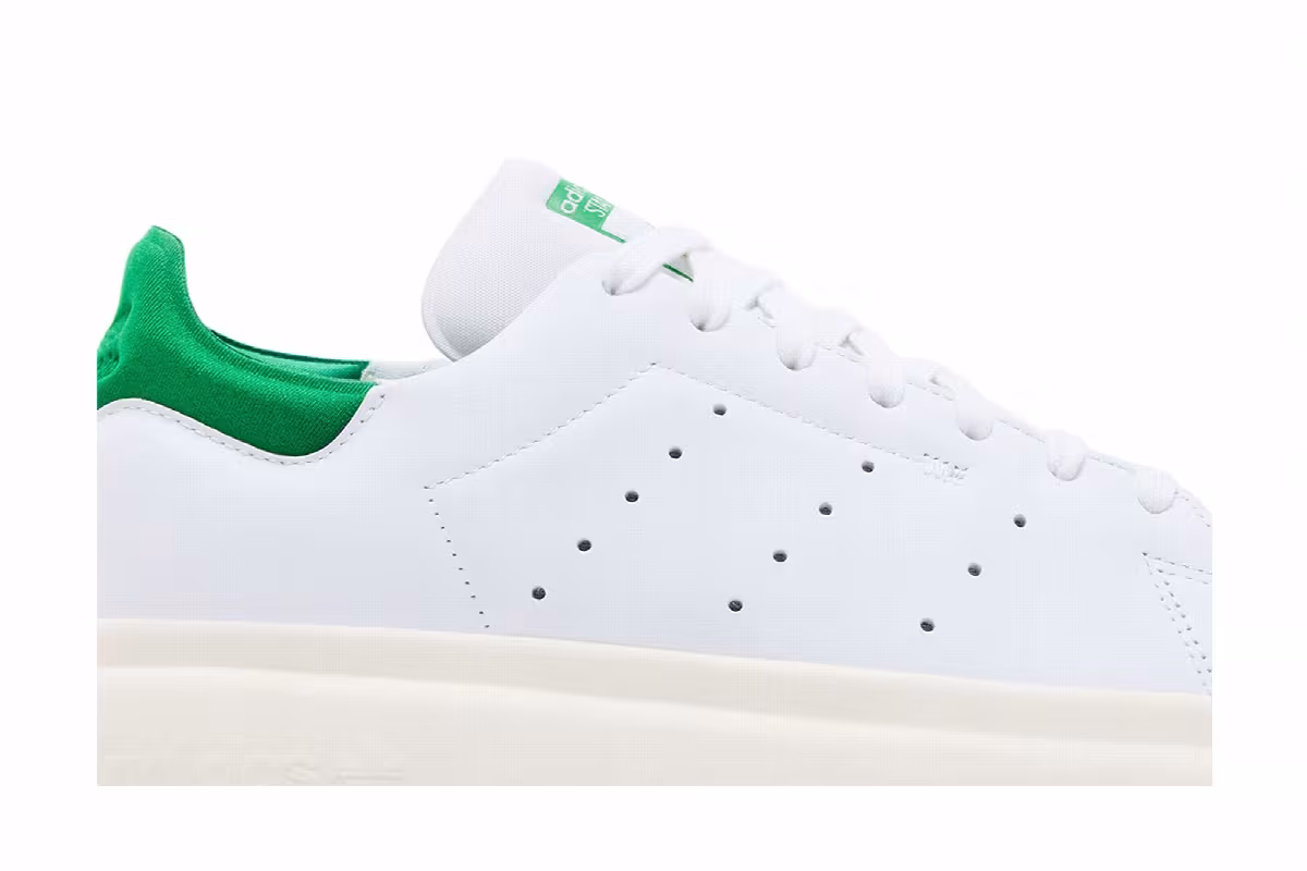 adidas Women's Stan Smith Platform White Green, view 3