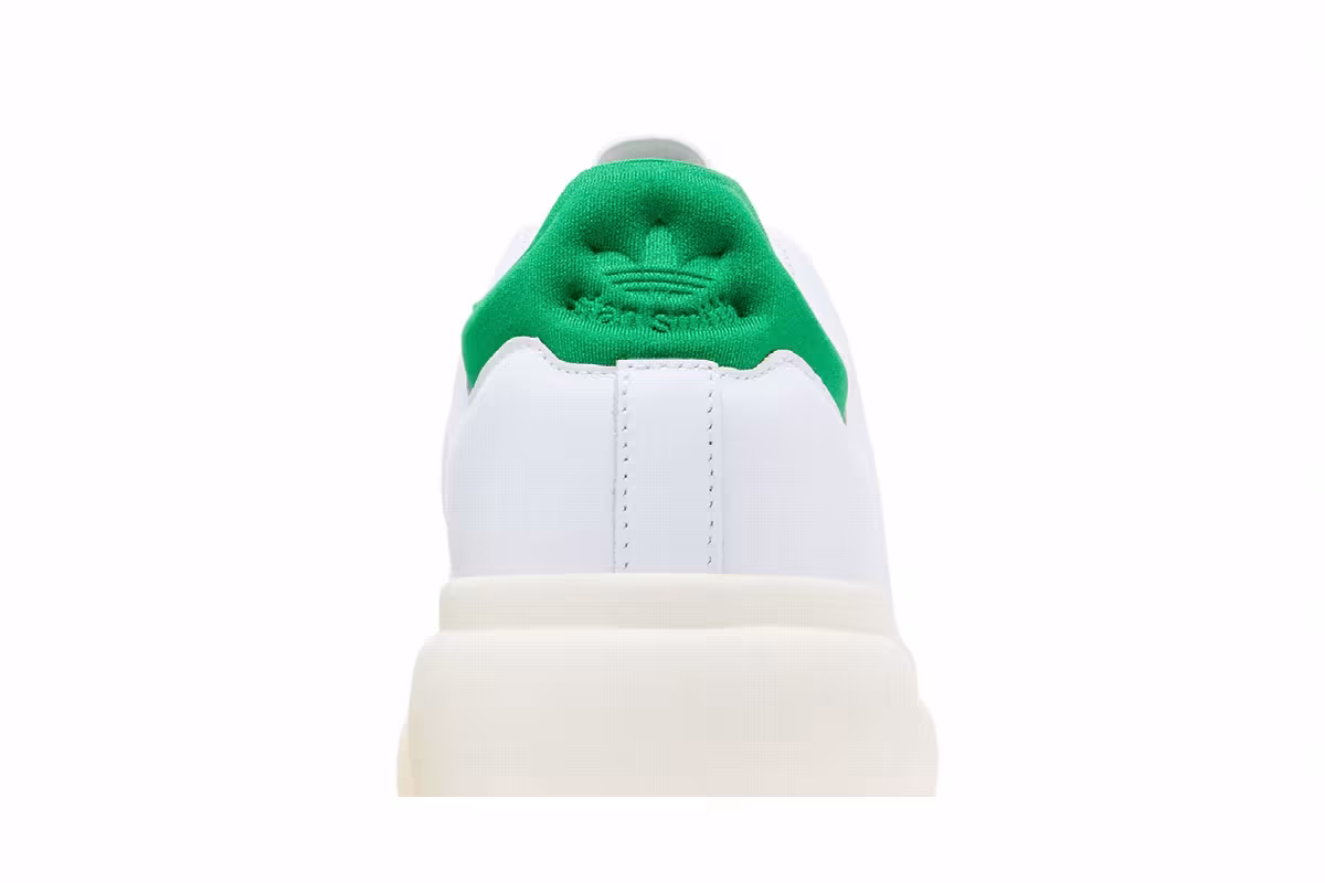 adidas Women's Stan Smith Platform White Green, view 8