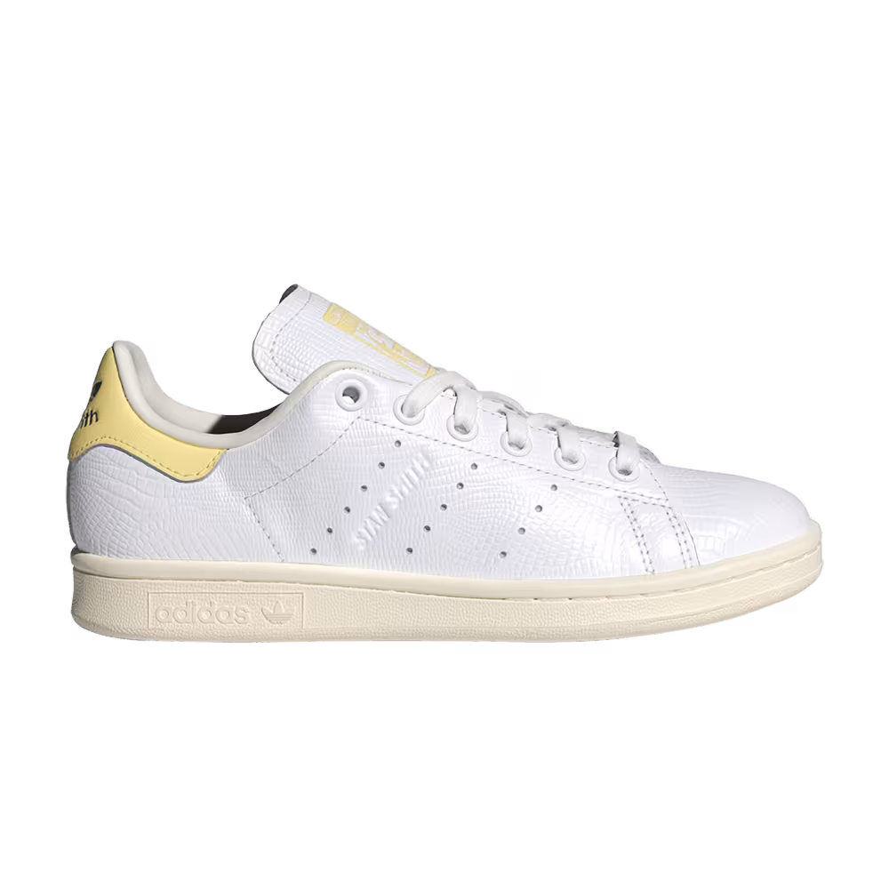 Adidas Women's Stan Smith White Almost Yellow Reptile